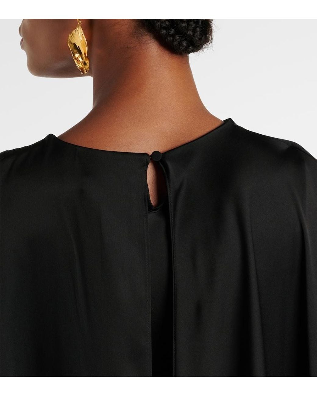 Jonathan Simkhai Black Izel Satin Gown