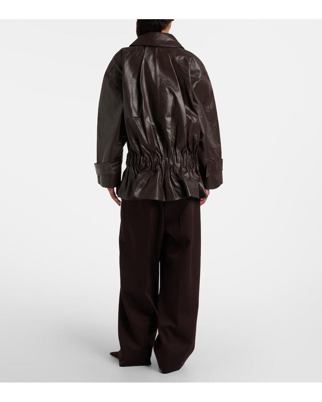 Victoria Beckham Brown Leather Jacket