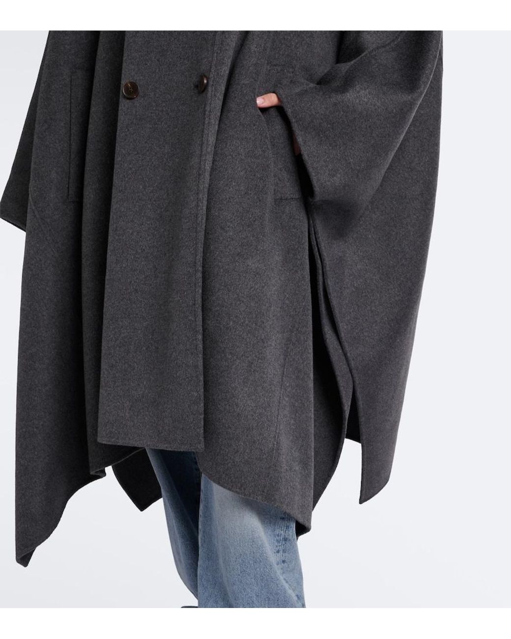 Rohe Black Wool And Cashmere Cape