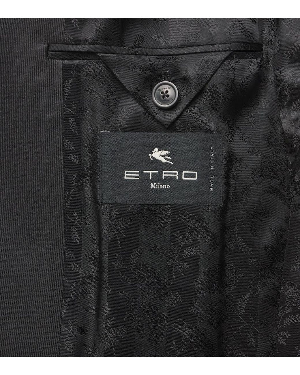 Etro Brown Paisley Jacquard Blazer for men