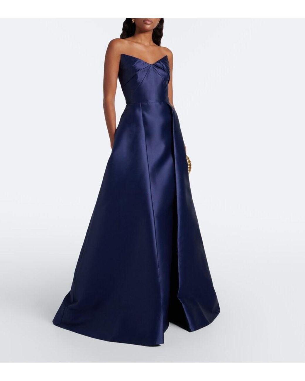 Rebecca Vallance Blue Windermere Satin Bustier Gown