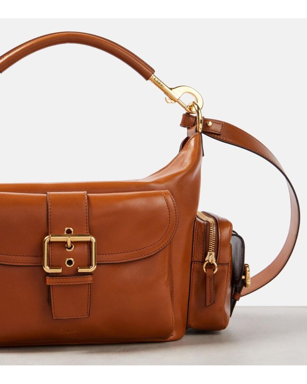 Chloé Brown Medium Leather Camera Bag