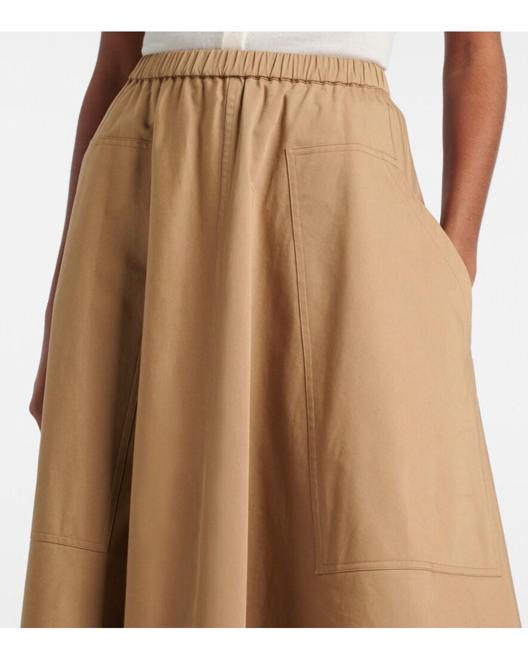 Vince Natural Midirock Aus Einem Baumwollgemisch