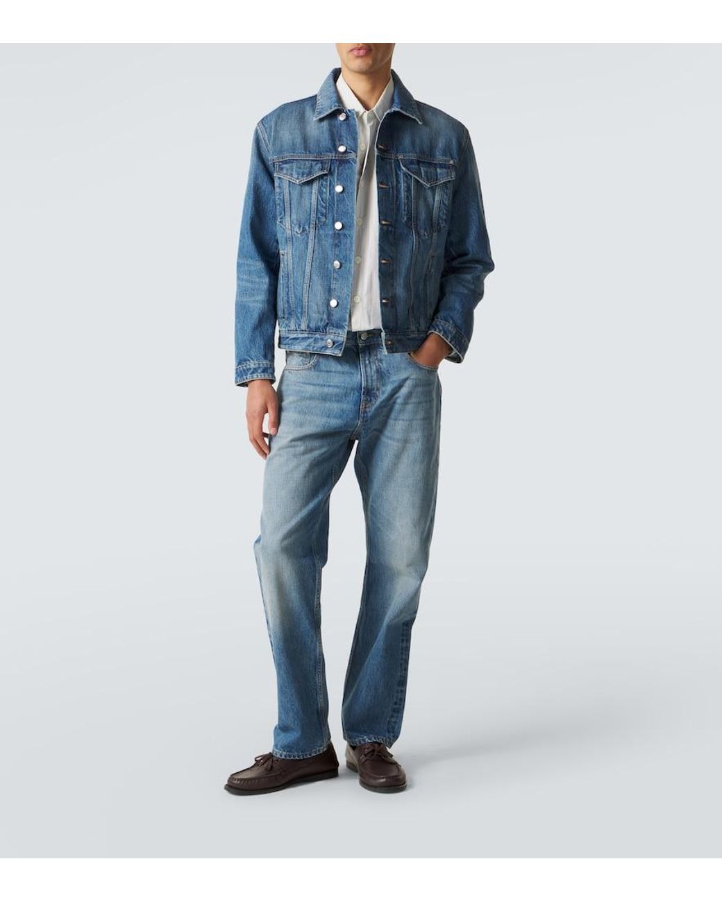 Umit Benan Blue Kevin Faded Straight Jeans for men