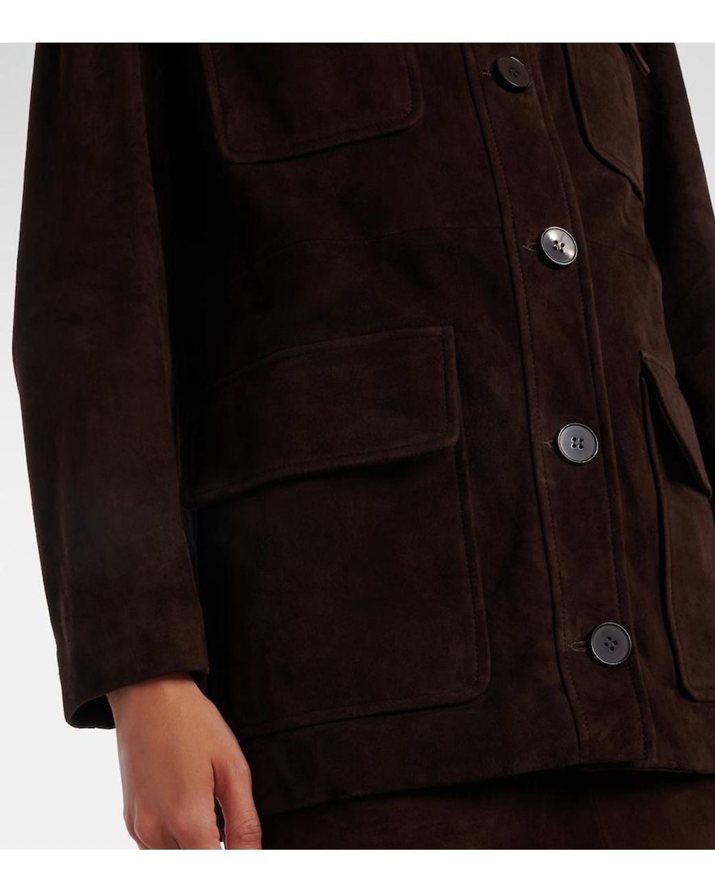 Nour Hammour Brown Lorien Suede Jacket