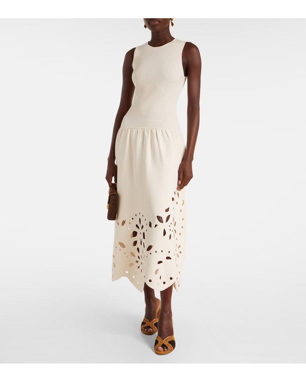 Ulla Johnson White Rosaline Broderie Anglaise Midi Dress