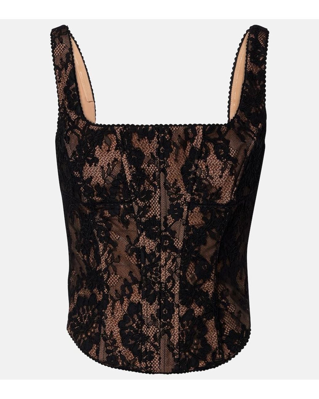 Self-Portrait Black Lace Corset Top