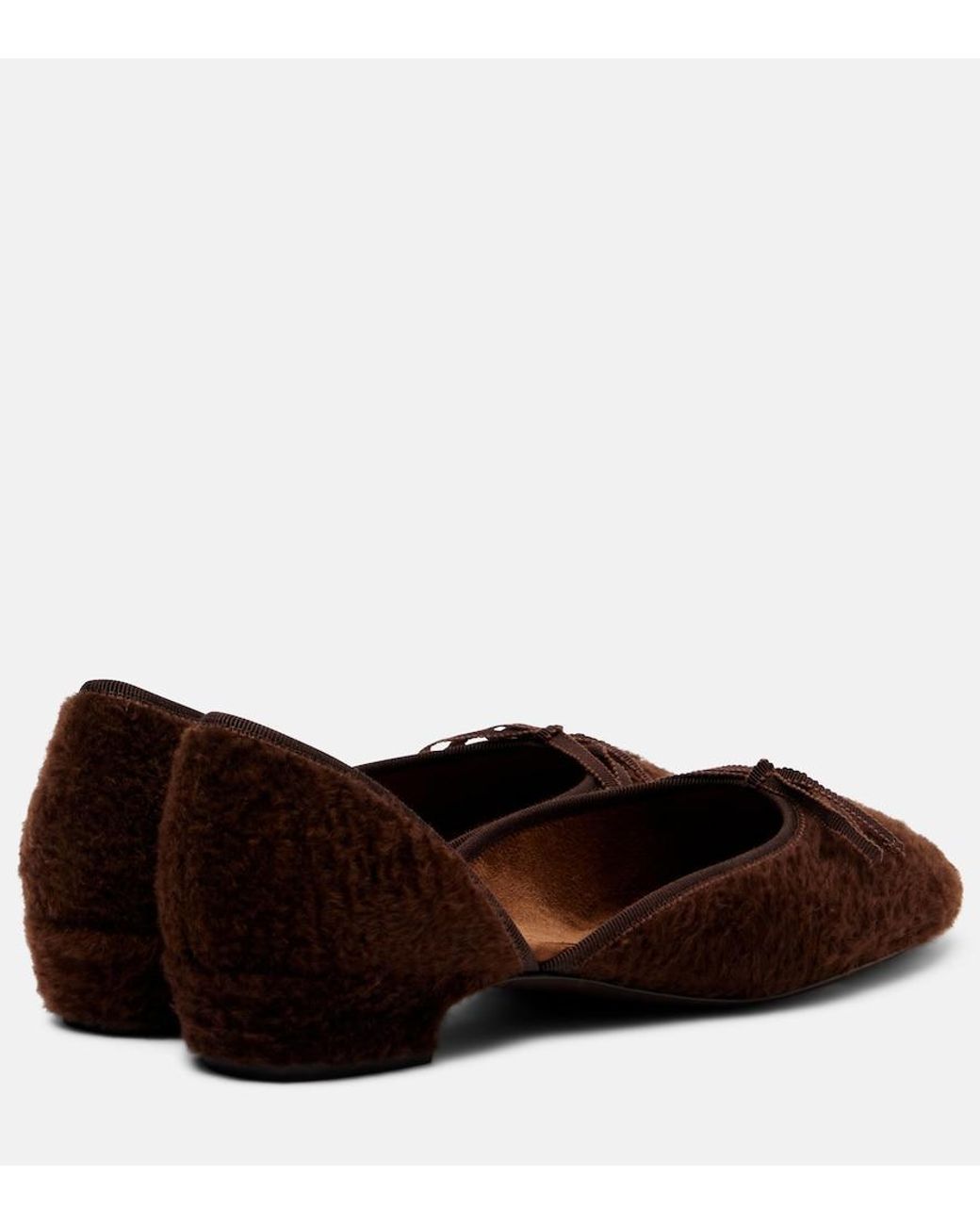 Herbert Levine Brown 24/7 Shearling Ballet Flats