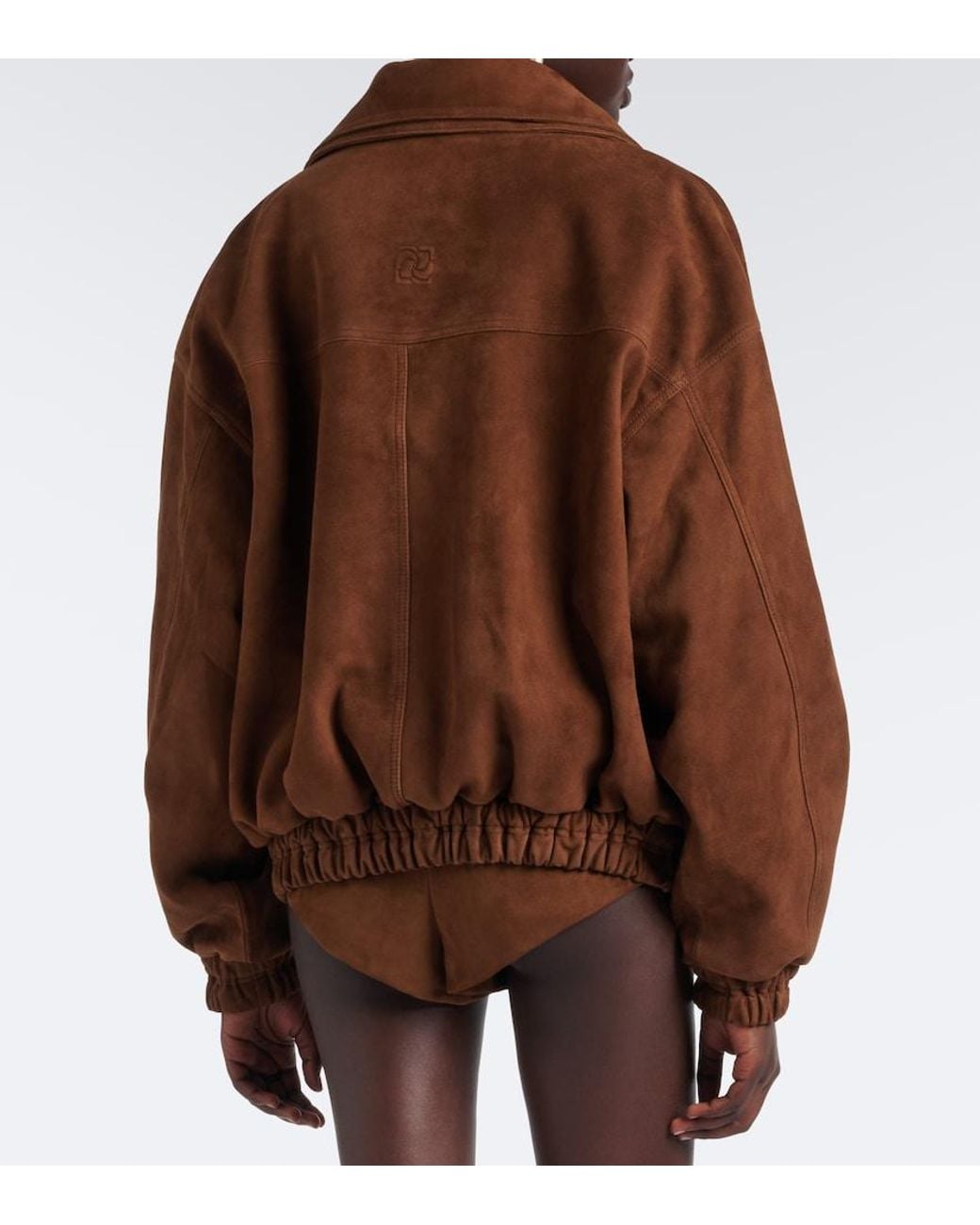 Magda Butrym Brown Belted Suede Shorts