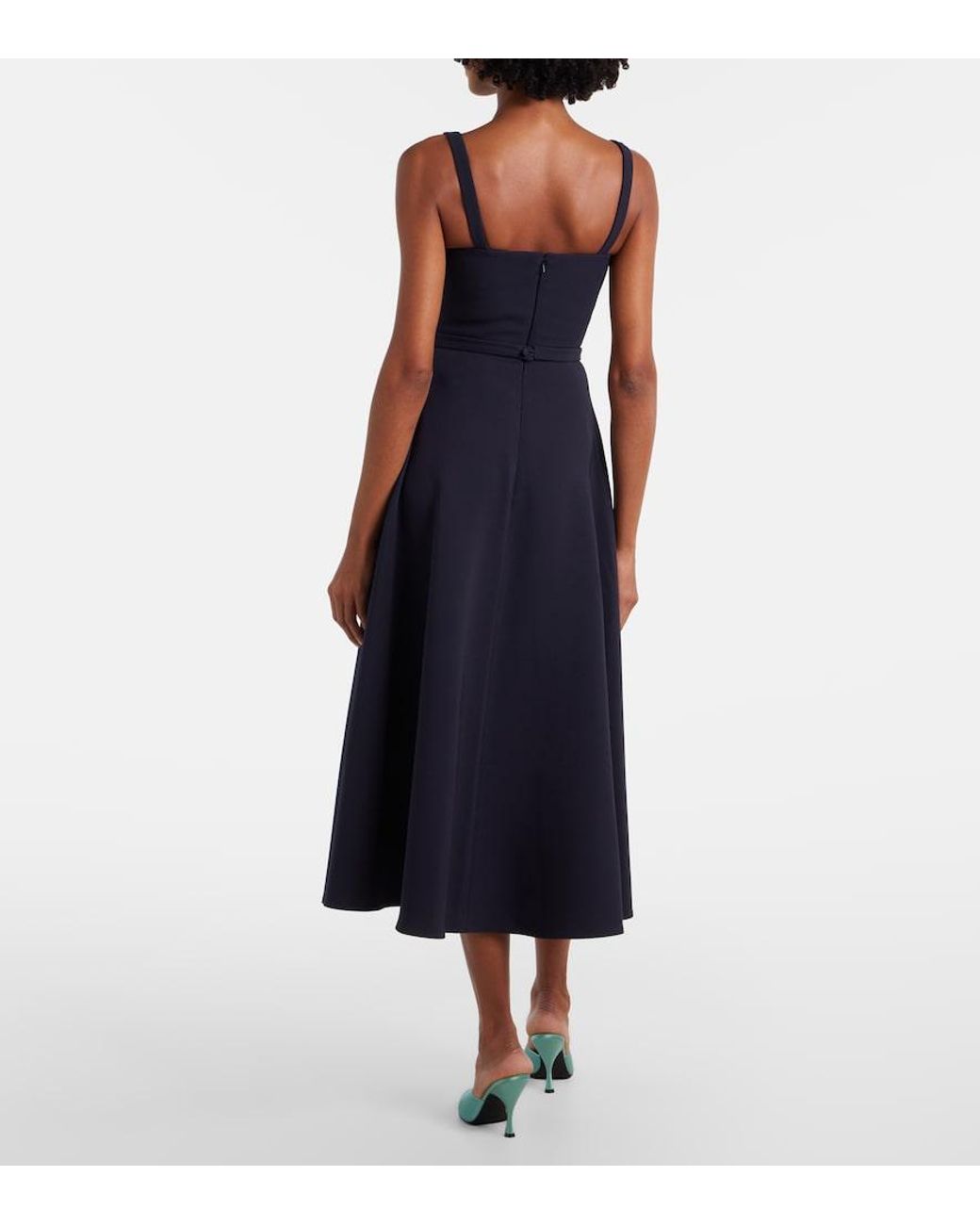 Safiyaa Blue Ginny Crepe Cocktail Dress