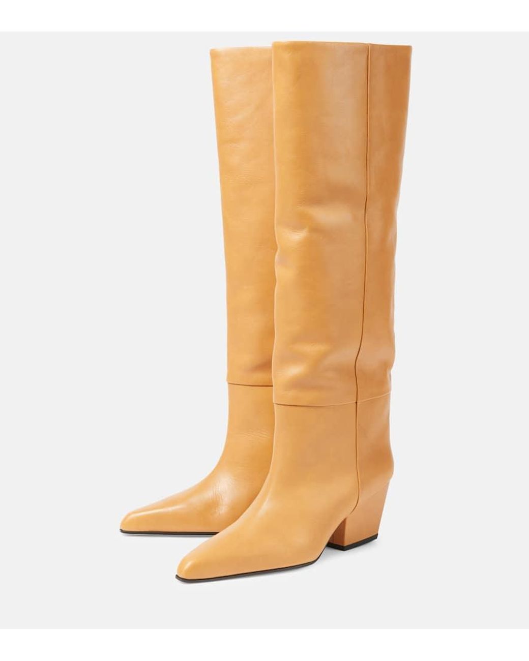 Paris Texas Brown Jane Leather Knee-High Boots