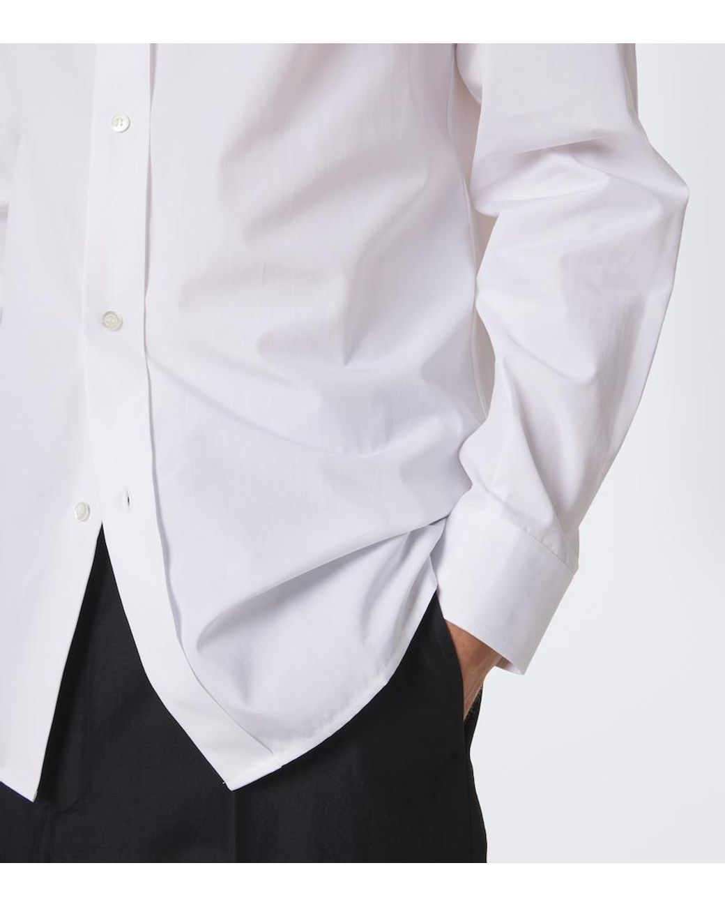 Maison Margiela White Cotton Poplin Shirt for men