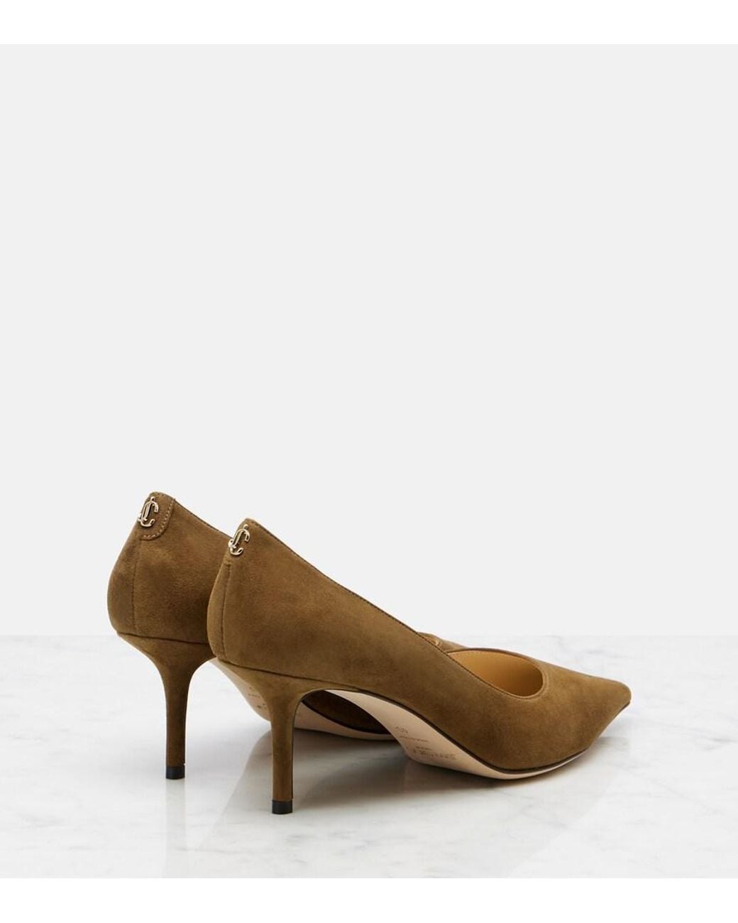 Jimmy Choo Natural Love 65 Suede Pumps