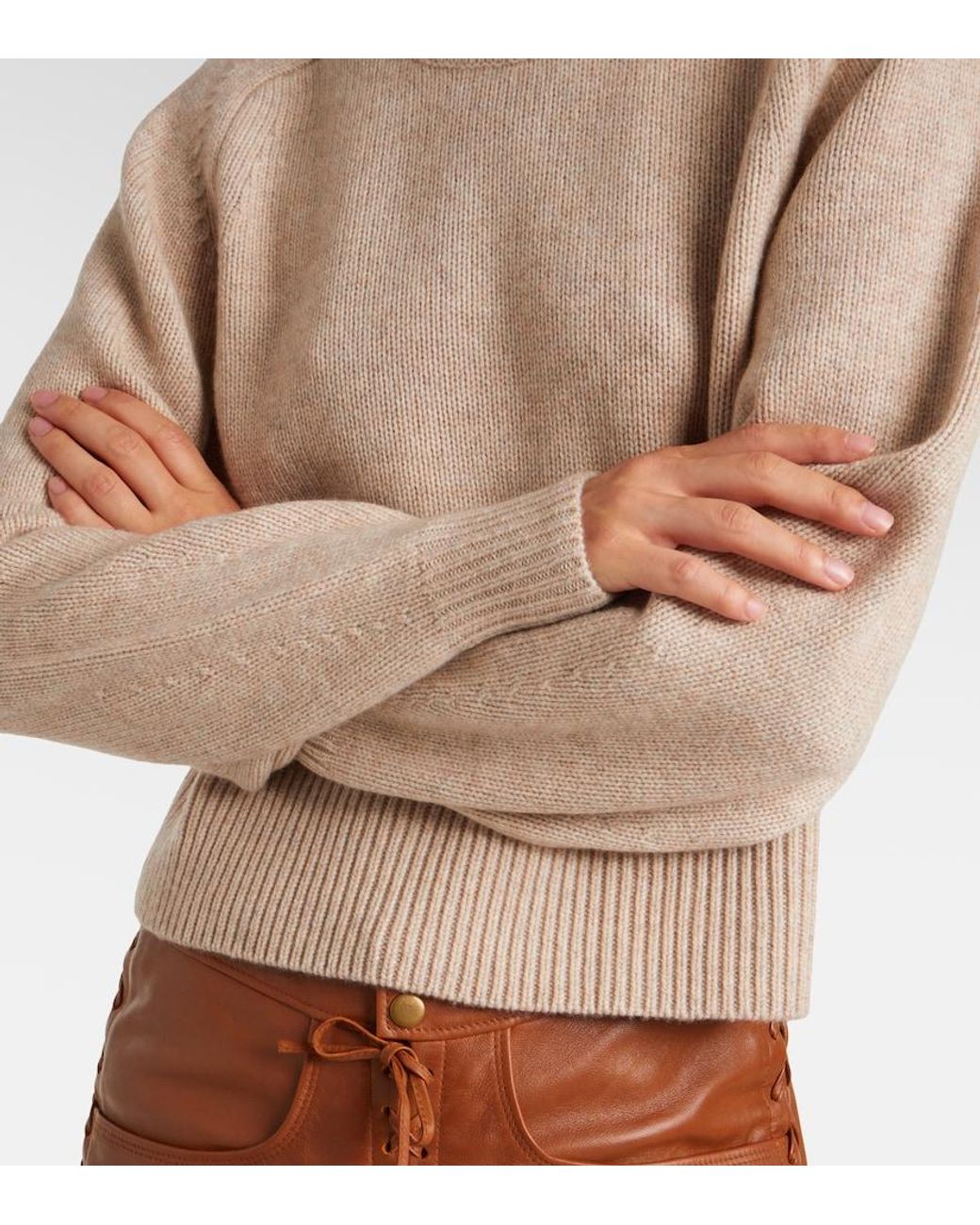 Isabel Marant Natural Leandra Wool And Cashmere Sweater
