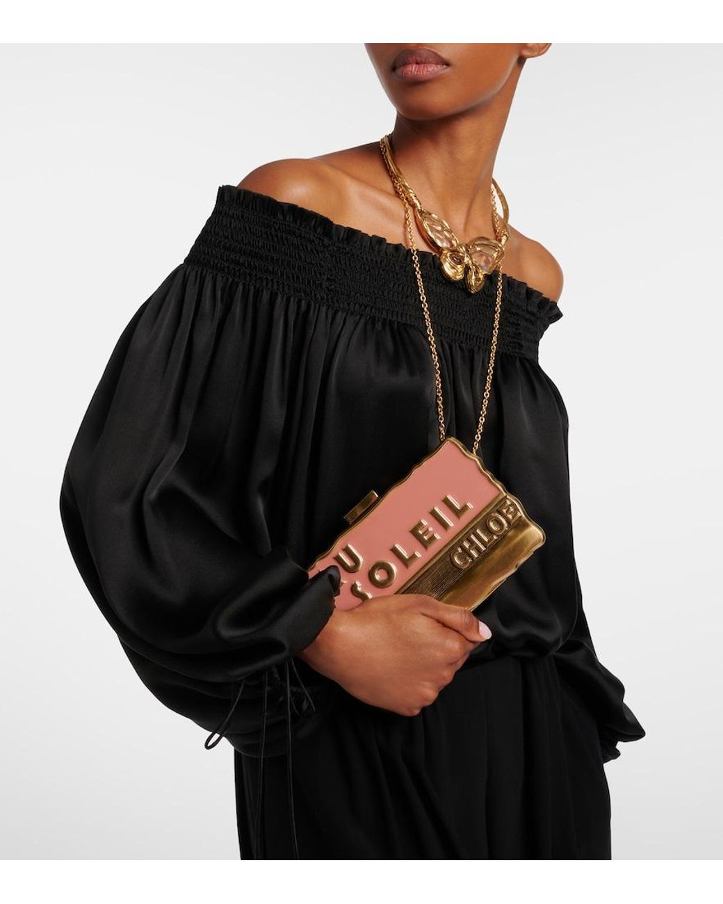 Clutch Soleil Small di Chloé in Pink