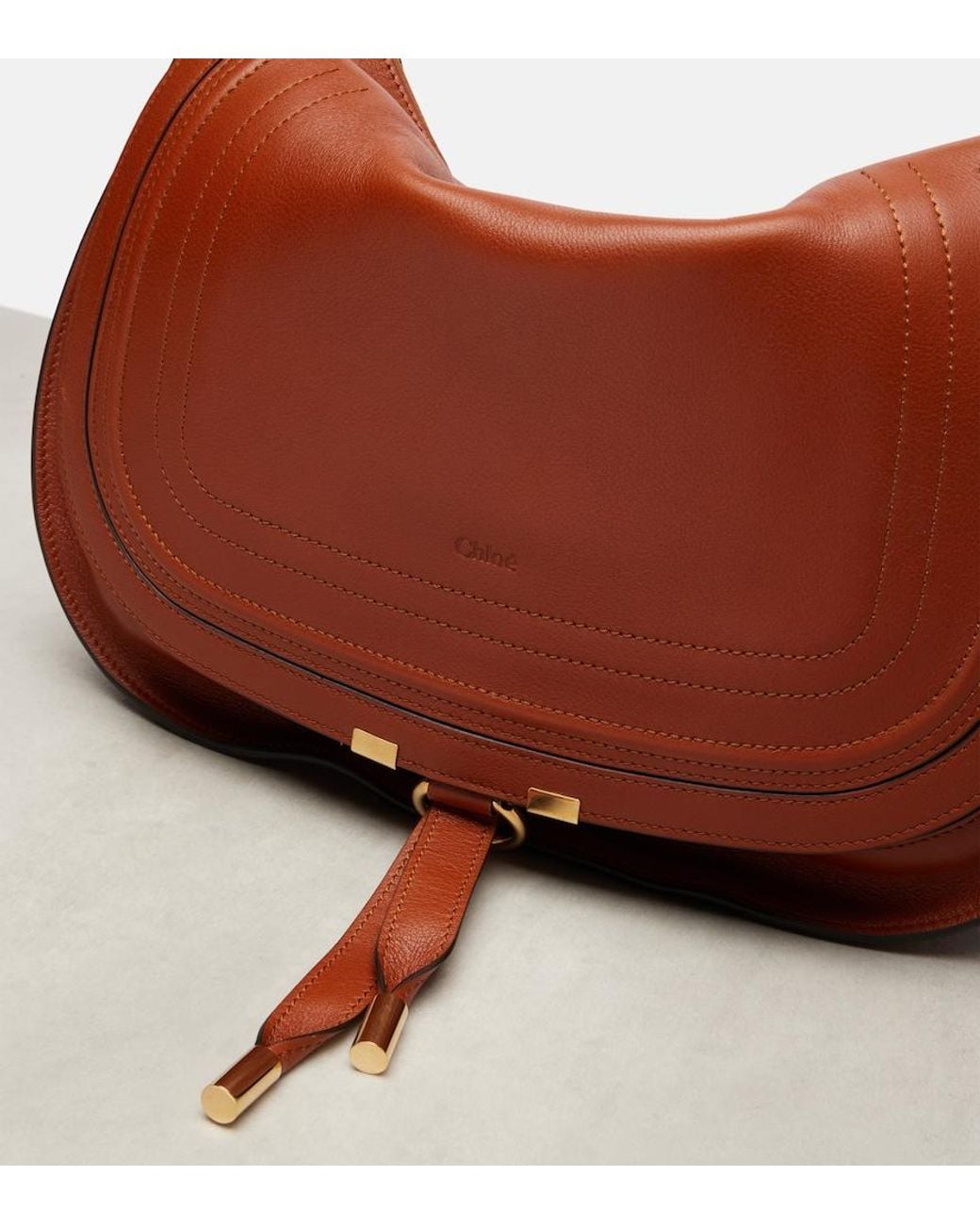 Chloé Red Marcie Medium Leather Shoulder Bag