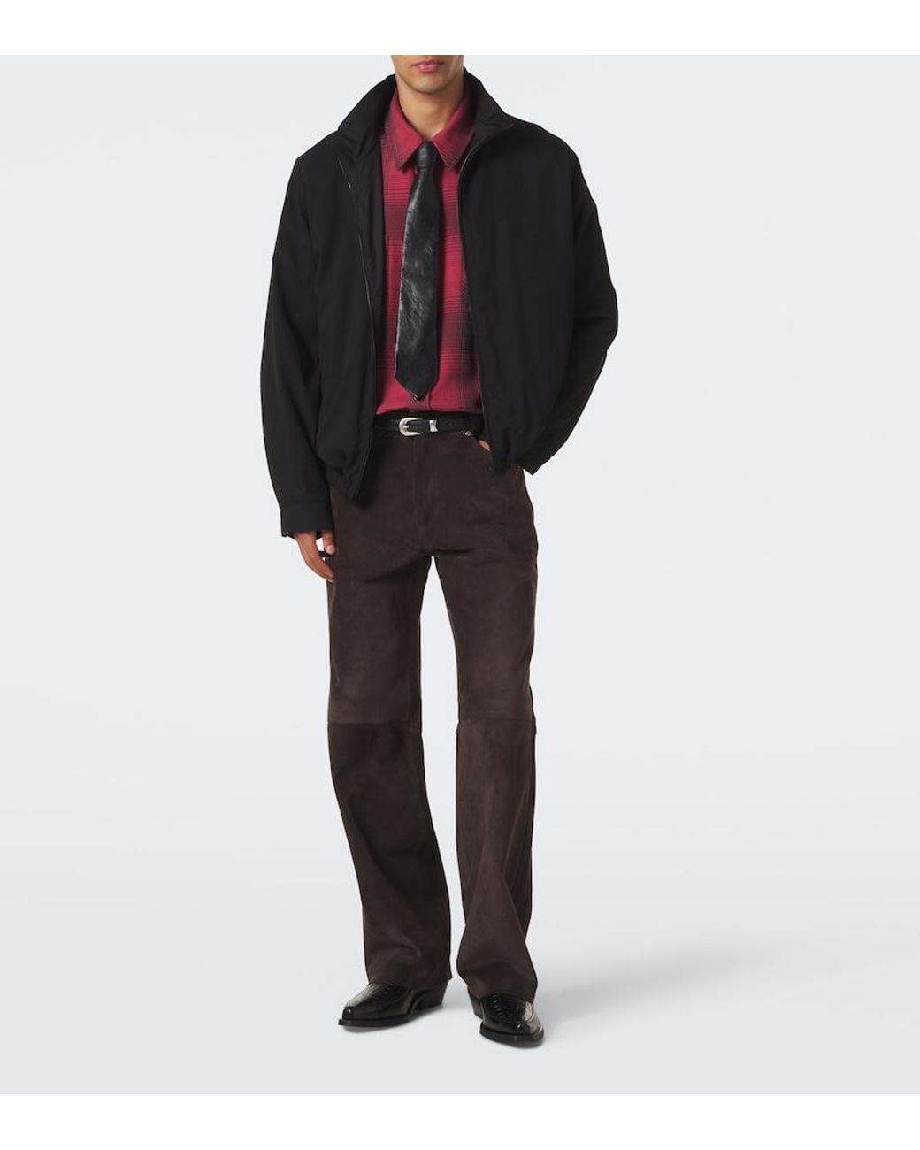 Our Legacy Red Checked Cotton Shirt for men