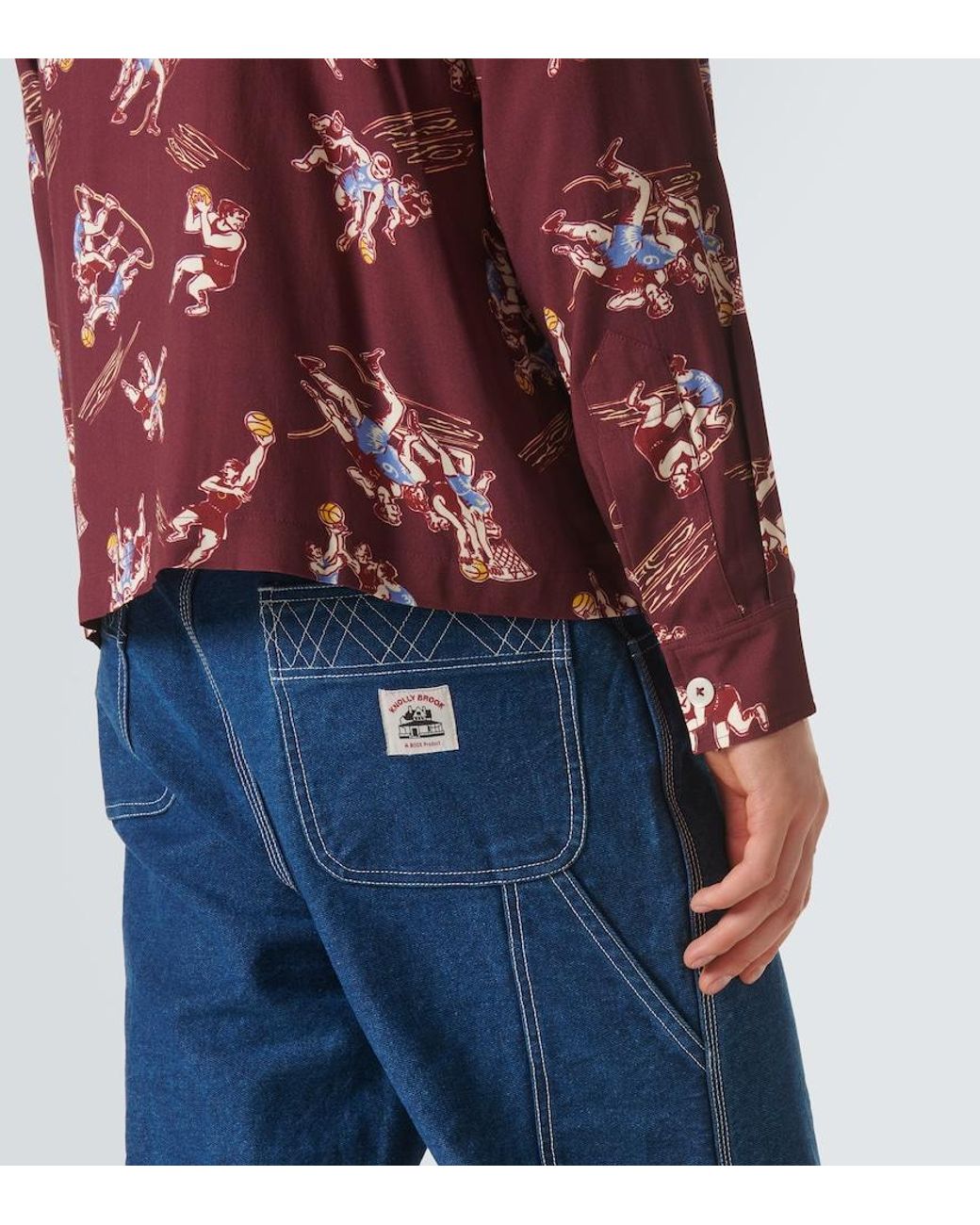 Camisa Layup Estampada Bode de hombre de color Red