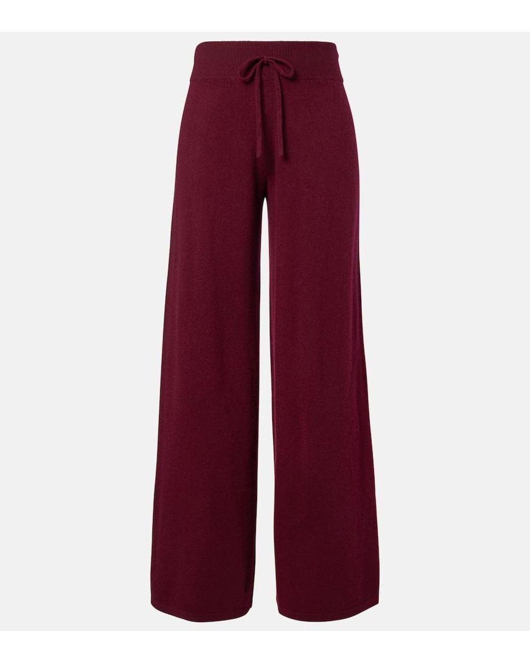 Lisa Yang Red Sofi Cashmere Wide-Leg Pants