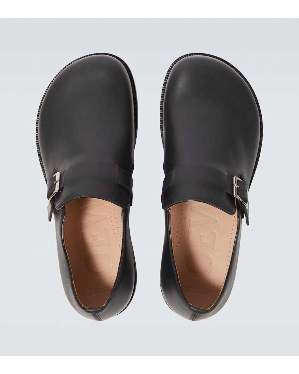 Loewe Black Campo Leather Derby Shoes for men