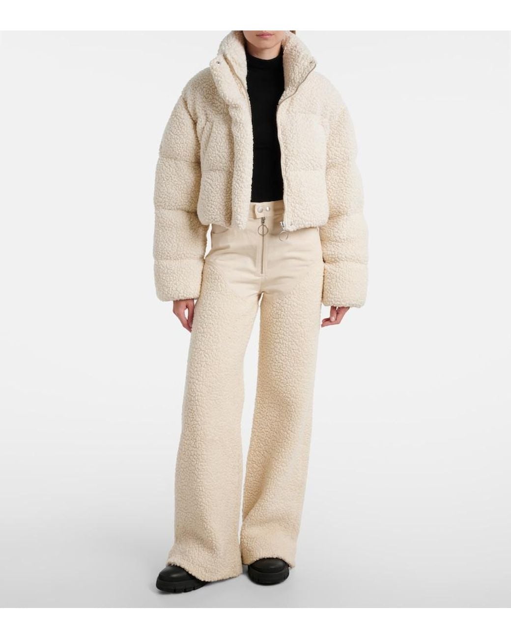 CORDOVA Natural Kozzy Wool-Blend Wide-Leg Pants