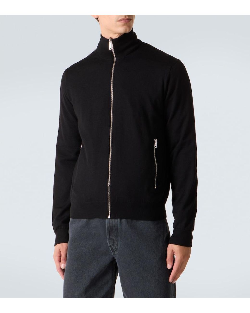 Prada Black Reversible Virgin Wool And Re-Nylon Jacket for men