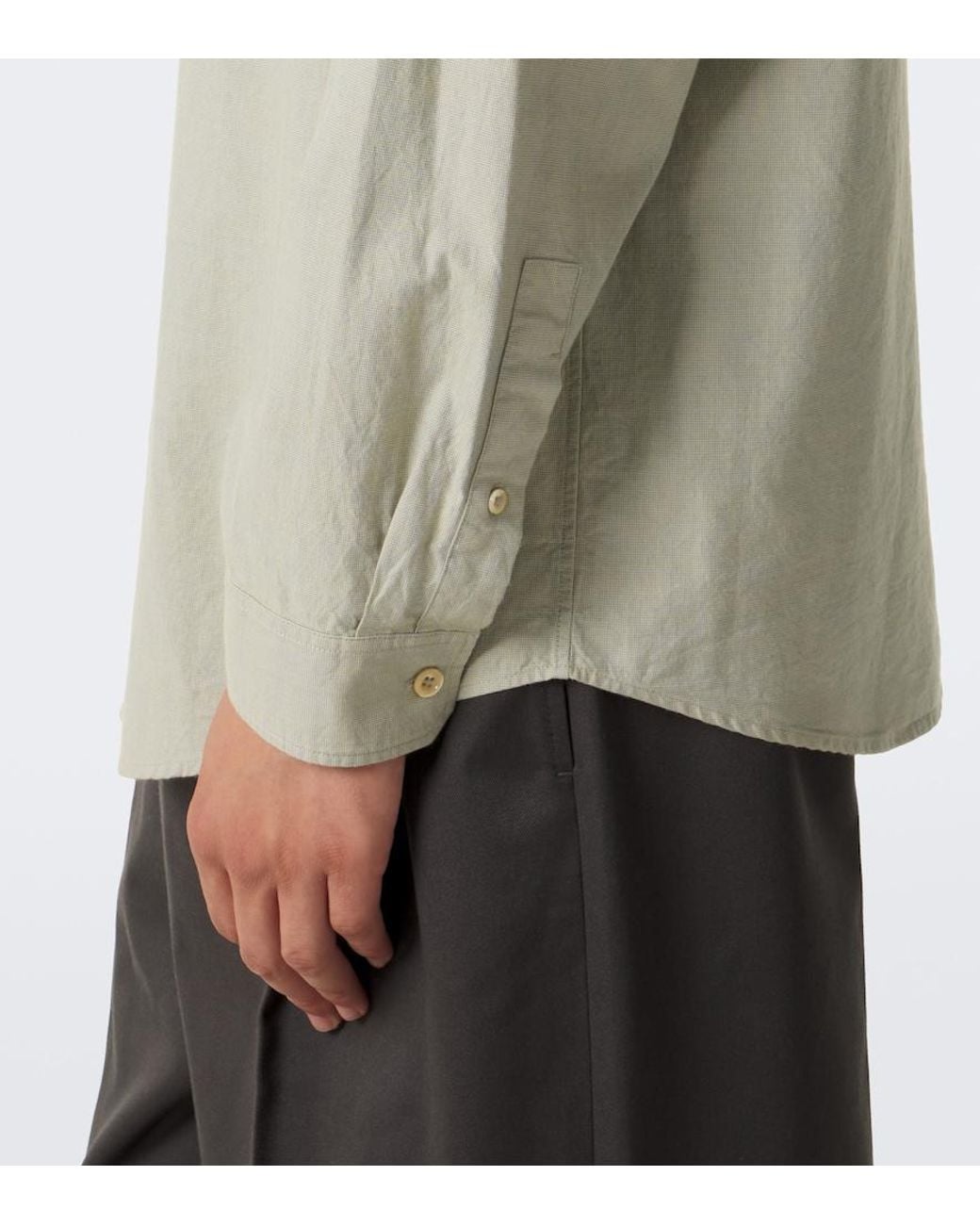 The Row White Pompeo Cotton Chambray Shirt for men