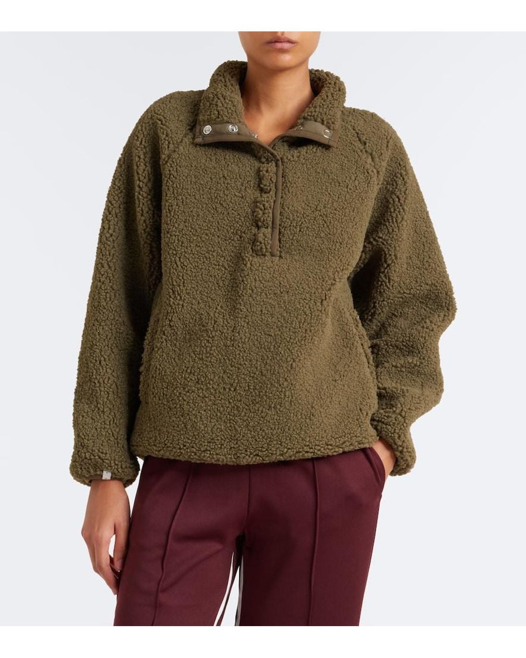 The Upside Green Harlow Teddy Sweatshirt
