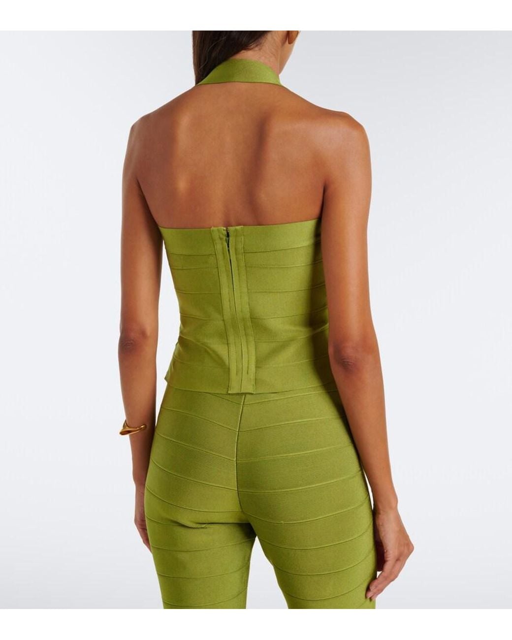 retroféte Green Pippa Halterneck Top