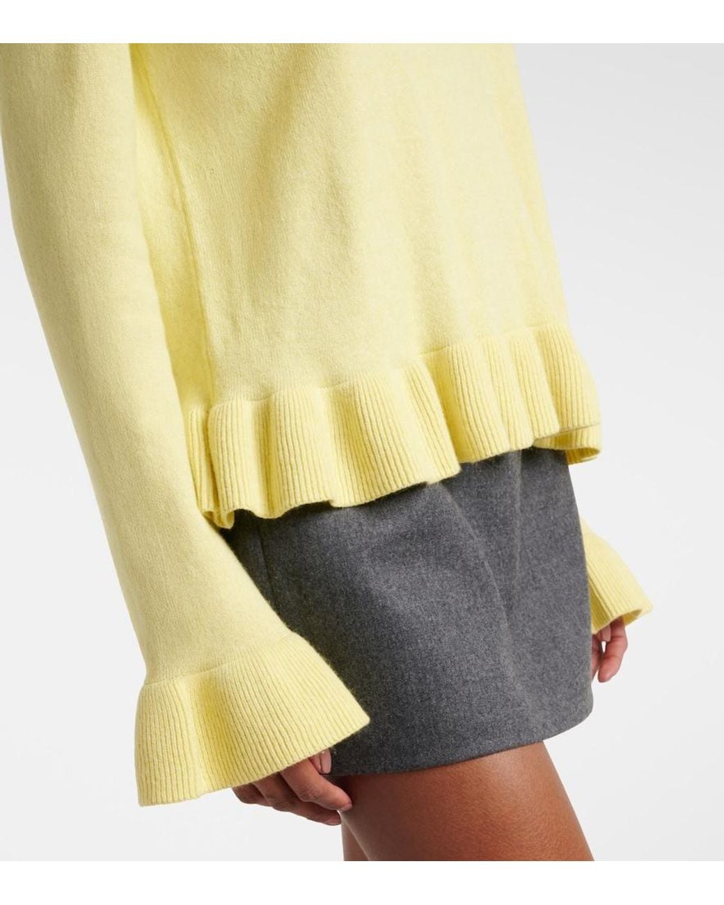 Jardin Des Orangers Yellow Cotton And Cashmere Sweater