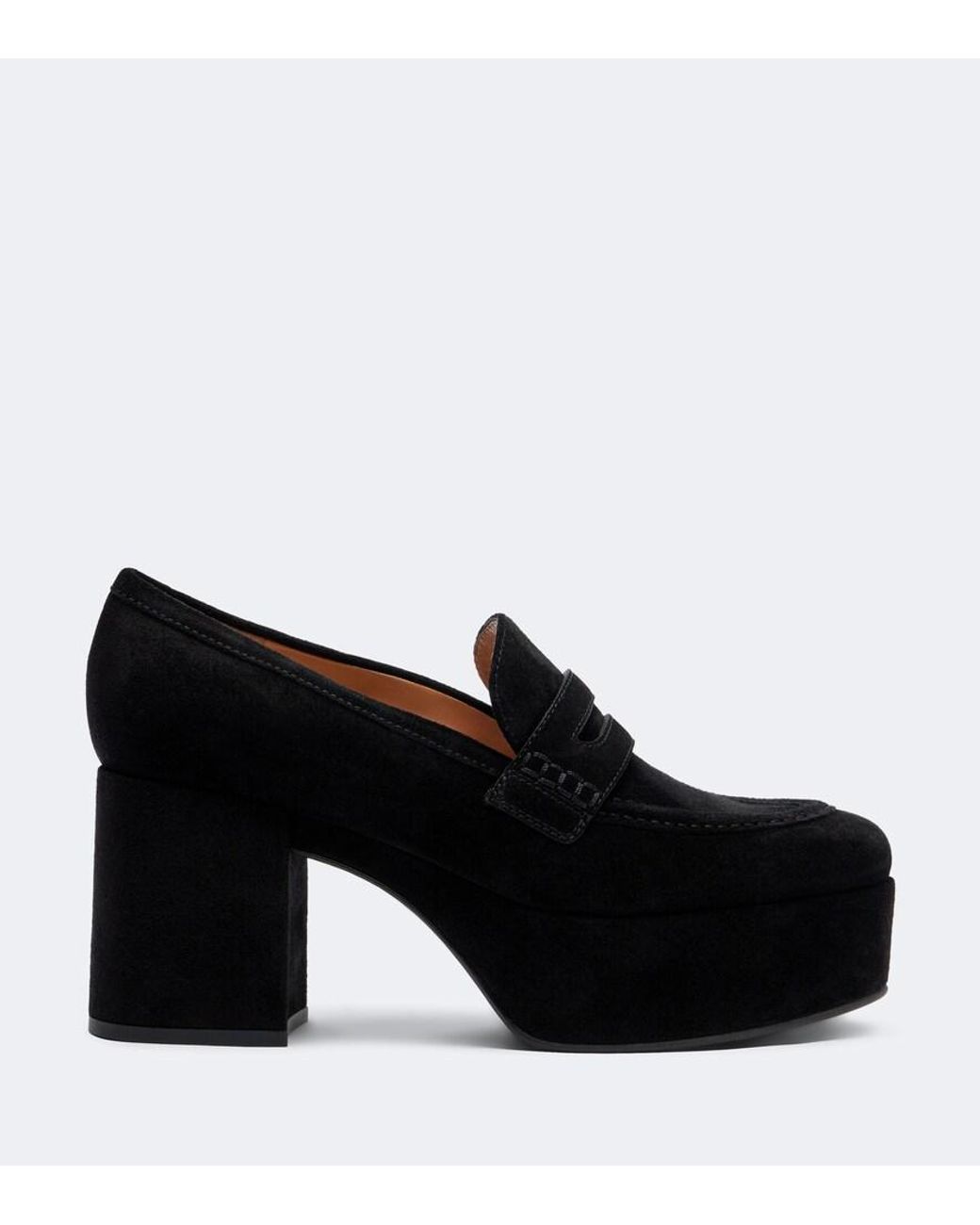 Gianvito Rossi Black Jenna Suede Loafer Pumps
