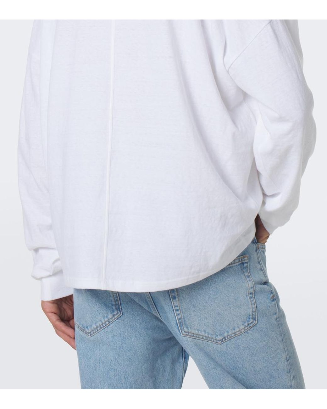 The Row White Dolino Cotton Jersey T-Shirt for men