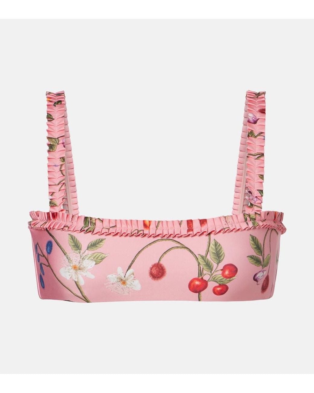 Agua Bendita Pink Olmo Printed Bikini Top