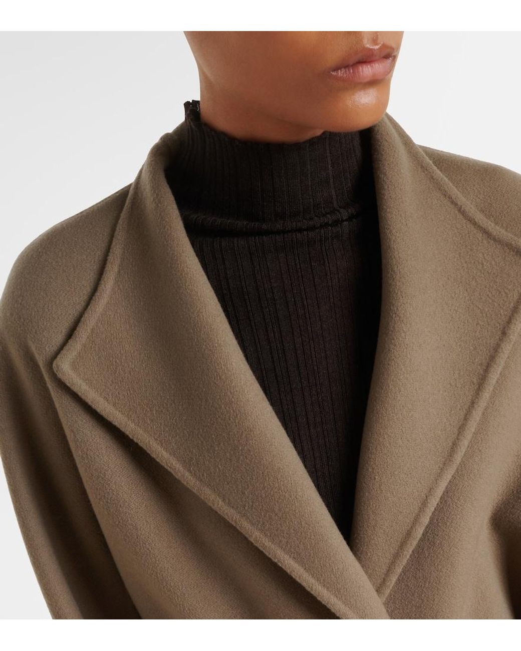 Agnona Brown Cashmere Wrap Coat