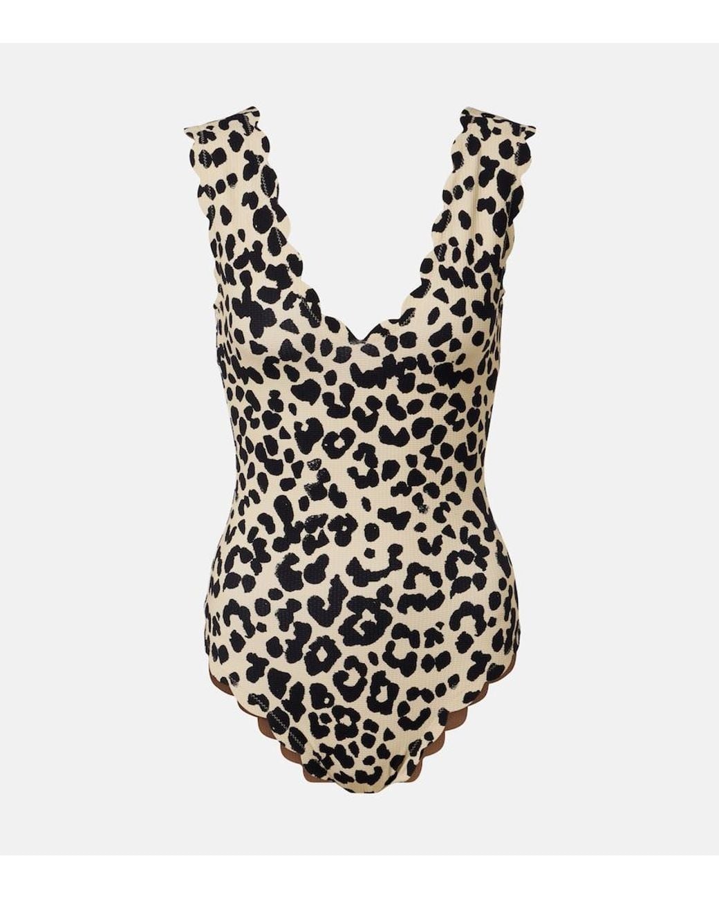 Marysia Swim Black Charleston Leopard-Print Swimsuit