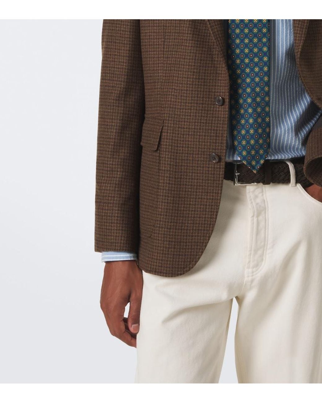Polo Ralph Lauren Brown Checked Wool-Blend Blazer for men