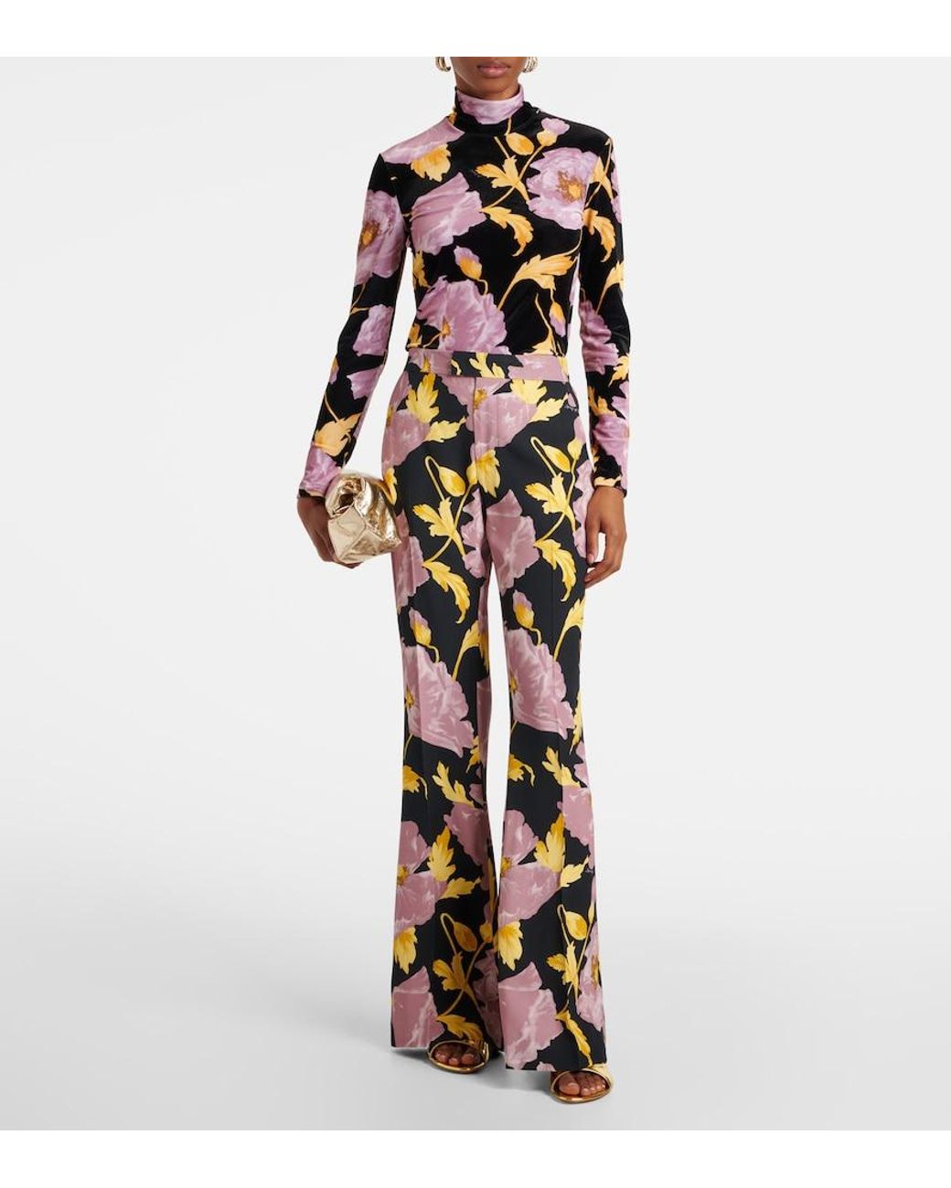 LaDoubleJ Multicolor Saturday Night Printed Bootcut Pants