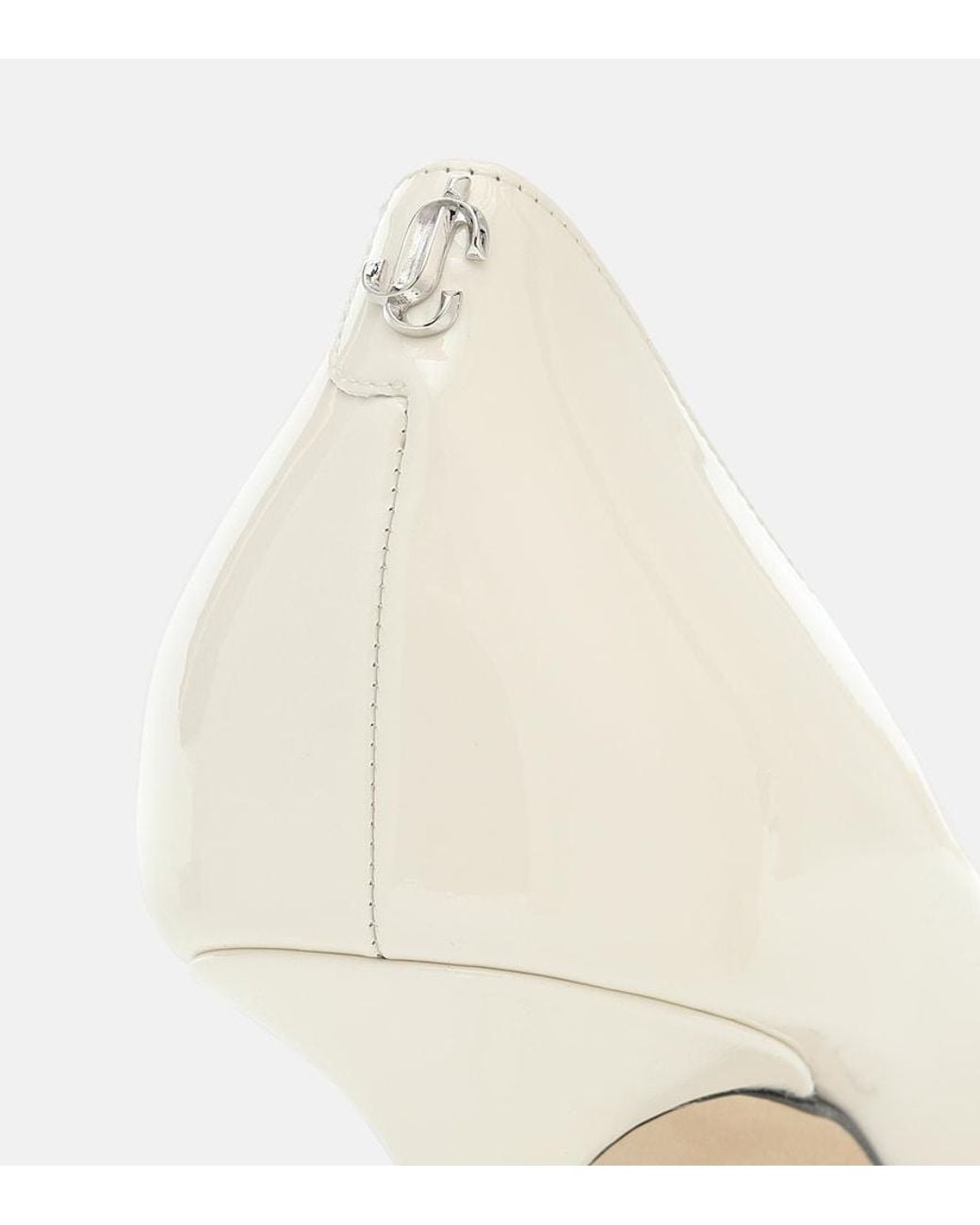 Jimmy Choo White Love 85 Leather Pumps
