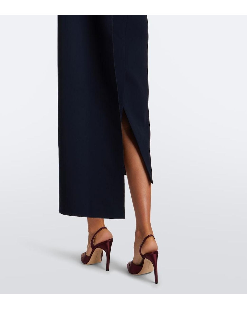 Roksanda Blue Maite Caped Crepe Midi Dress