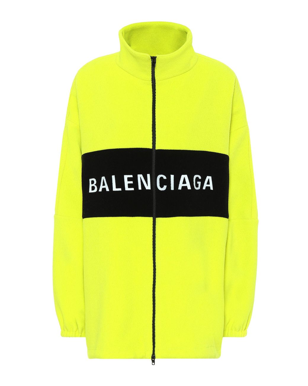 Balenciaga Oversized Zipped Logo Jacket in Yellow Lyst