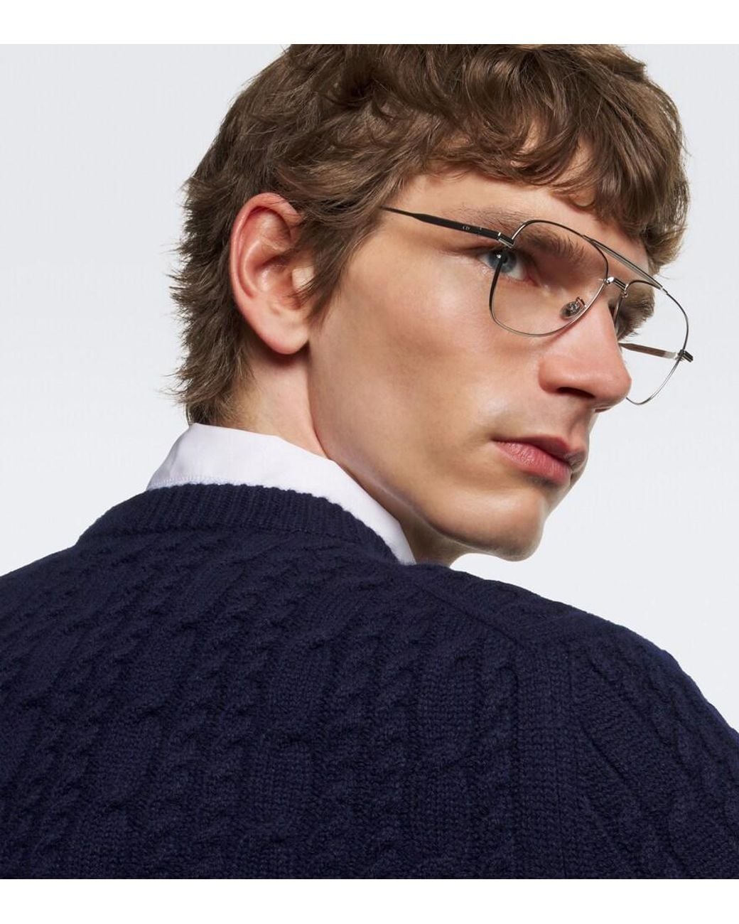 Dior Metallic Diorblacksuito A4U Aviator Glasses for men