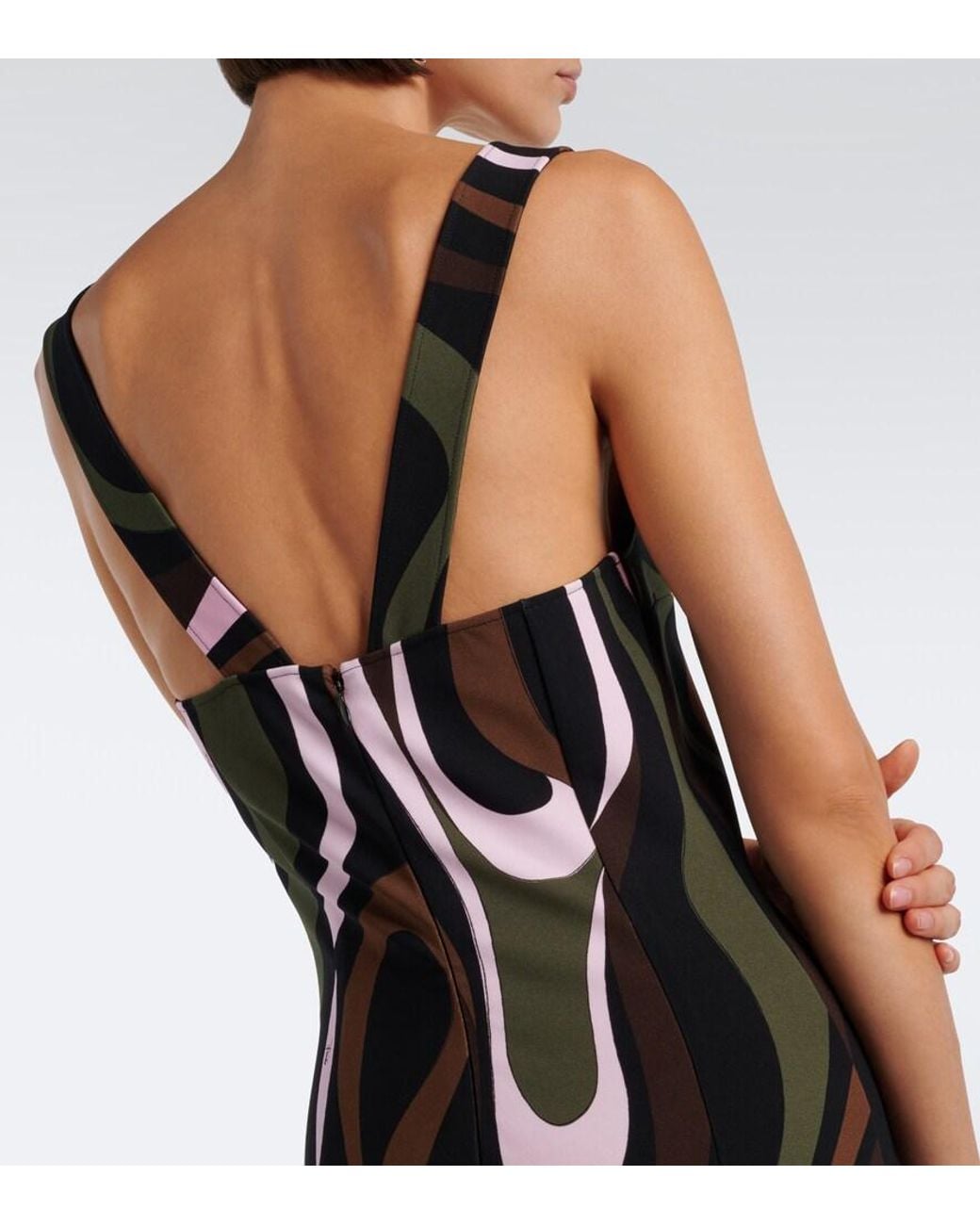 Emilio Pucci Black Marmo Jersey Minidress