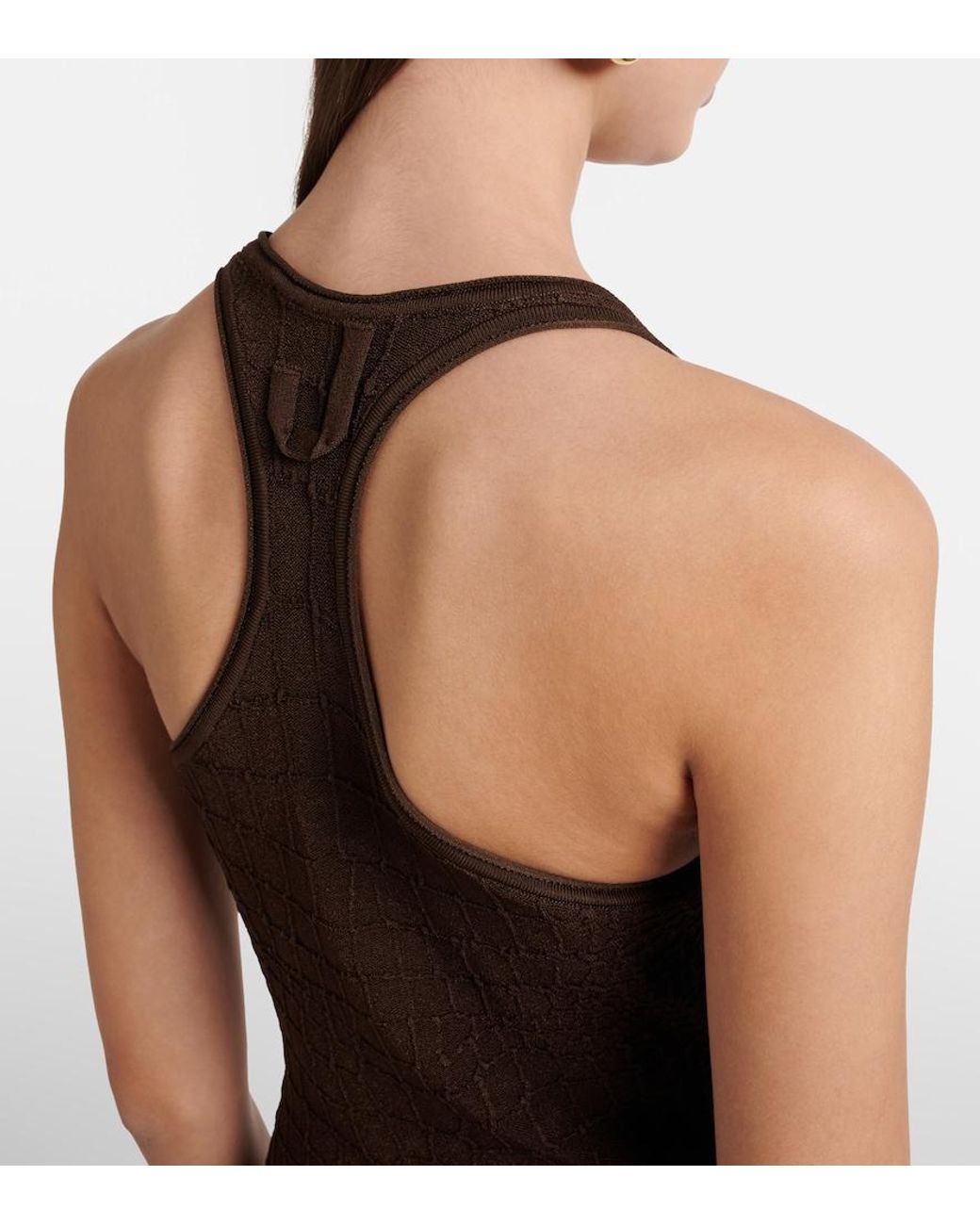 Jacquemus Brown Jersey Maxi Dress