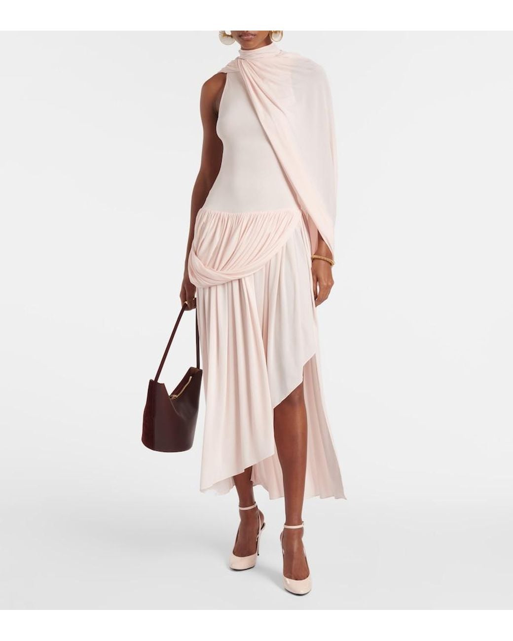 Secchiello Shape Small di Alaïa in Red