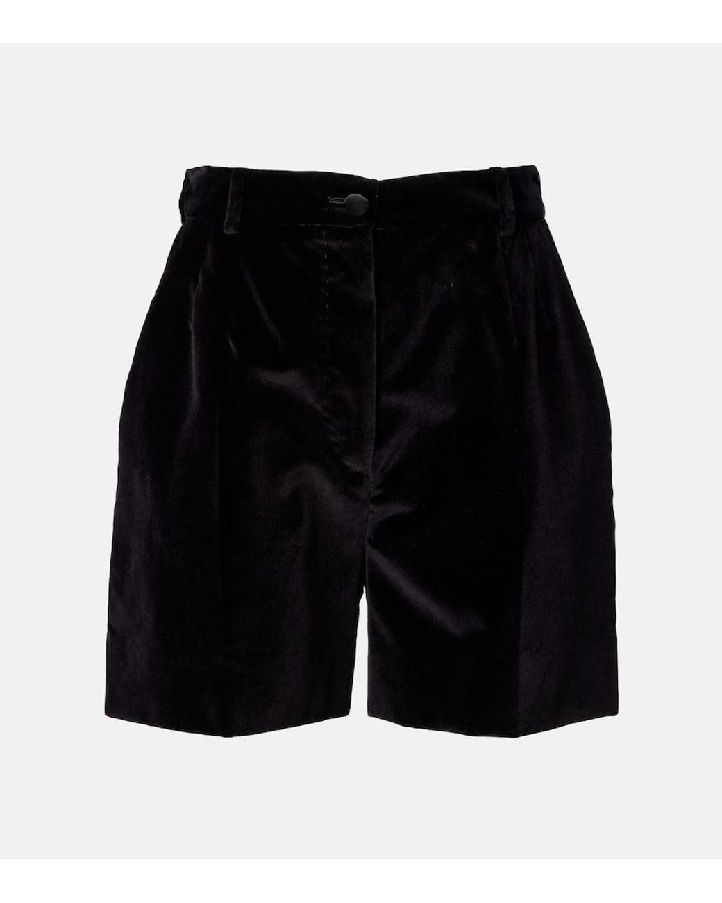 Dolce & Gabbana Black Cotton And Silk-Blend Shorts