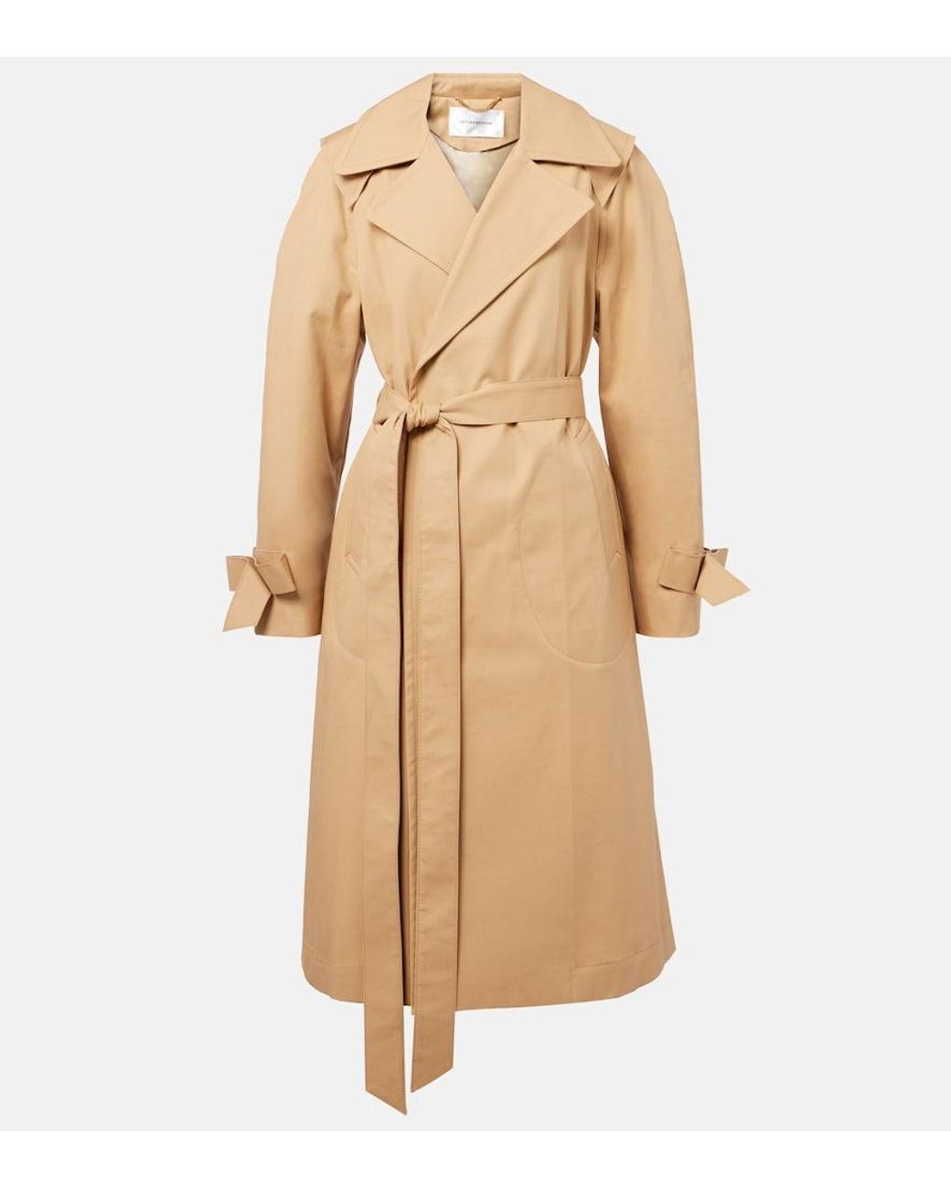Victoria Beckham Natural Cotton Trench Coat
