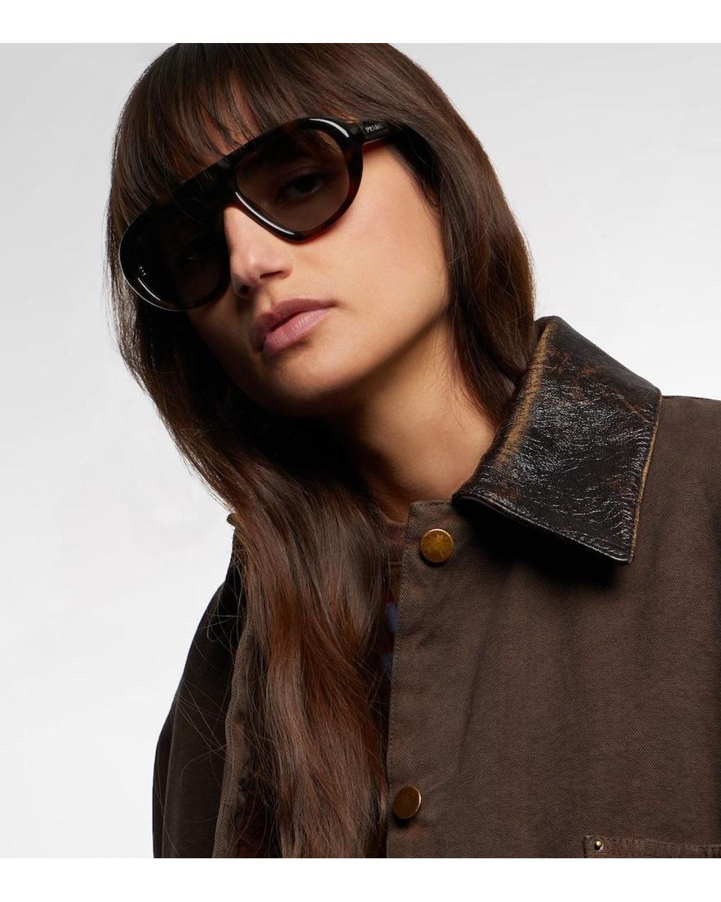 Prada Brown Aviator-Sonnenbrille