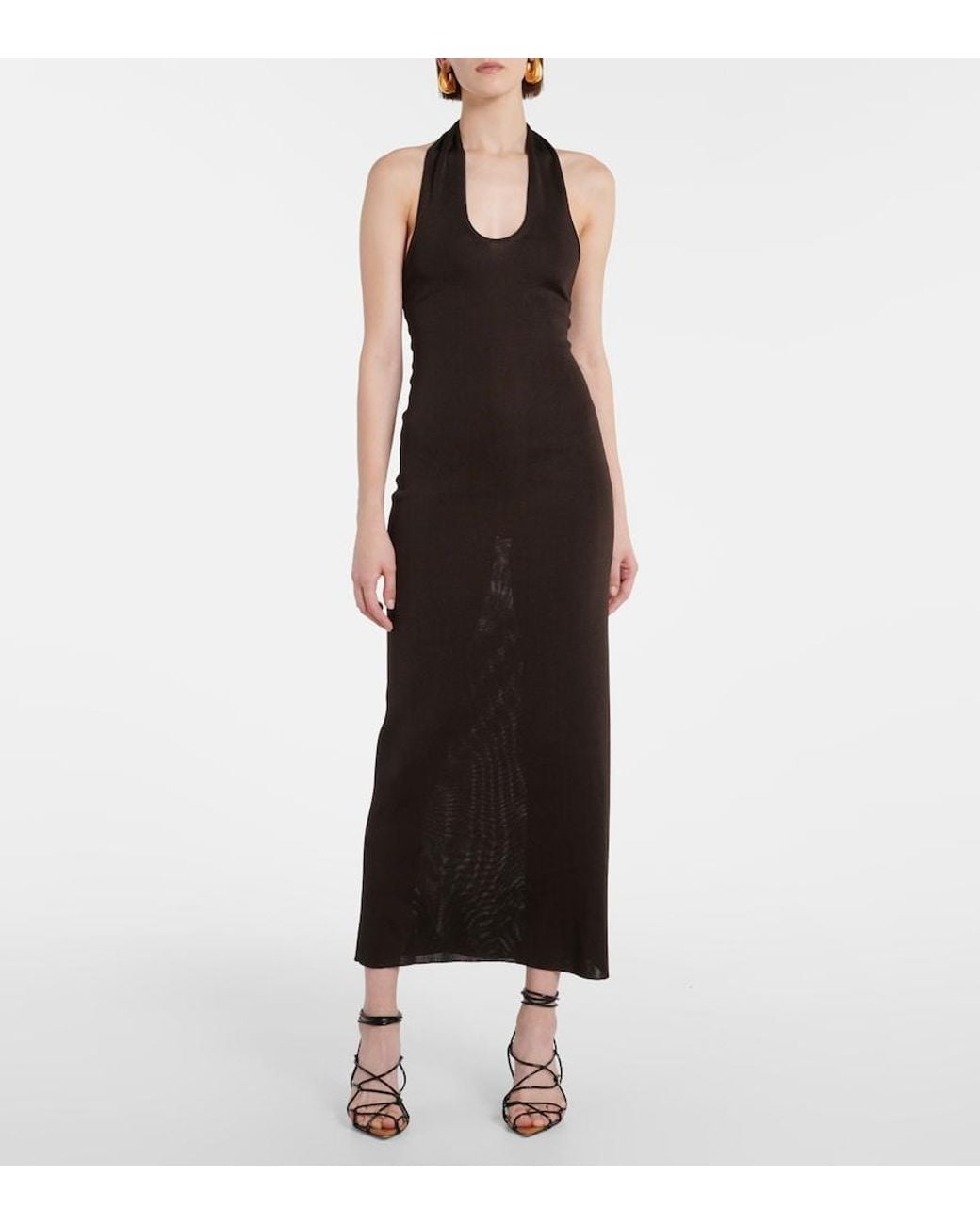 Khaite Black Coraline Maxi Dress