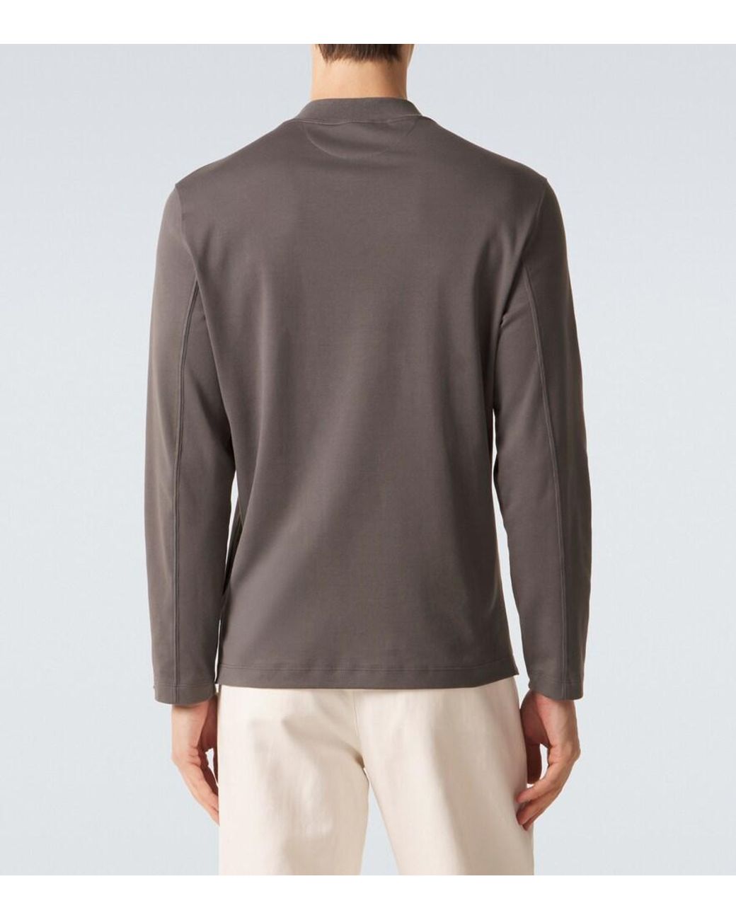 Brunello Cucinelli Brown Printed Cotton Jersey T-Shirt for men