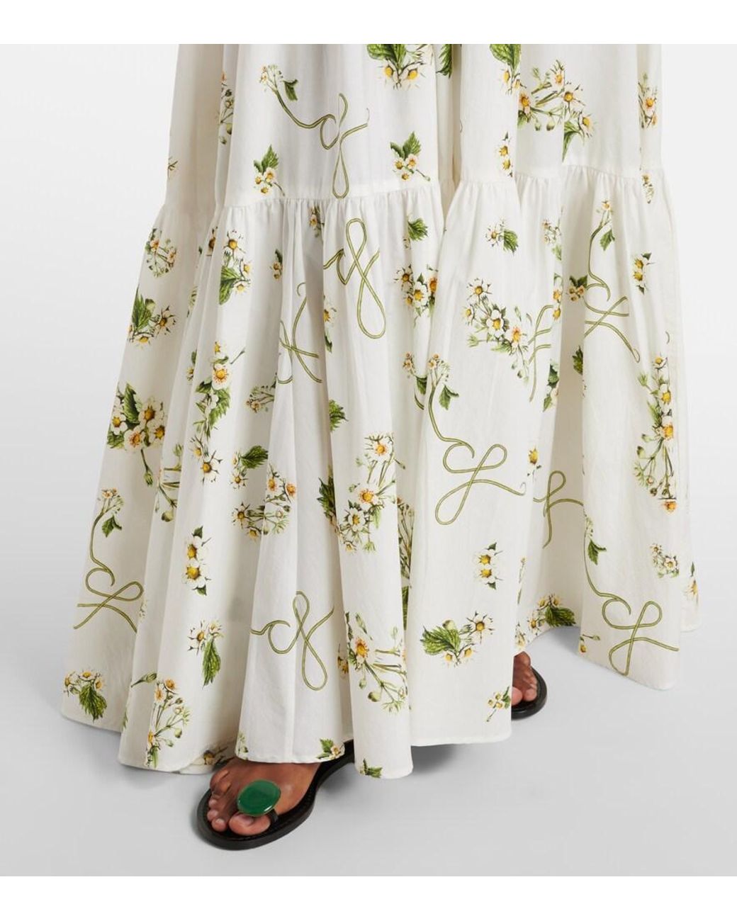 Camilla White Embellished Cotton Maxi Dress